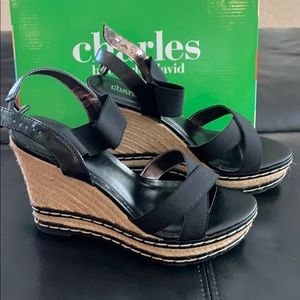 Charles by Charles David black wedge sandal